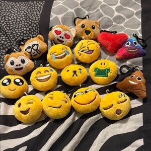 Emoji Plush Keychain Set